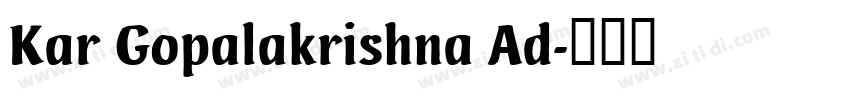 Kar Gopalakrishna Ad字体转换